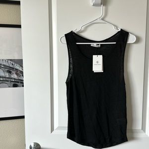 Anine Bing Black Linen Tank